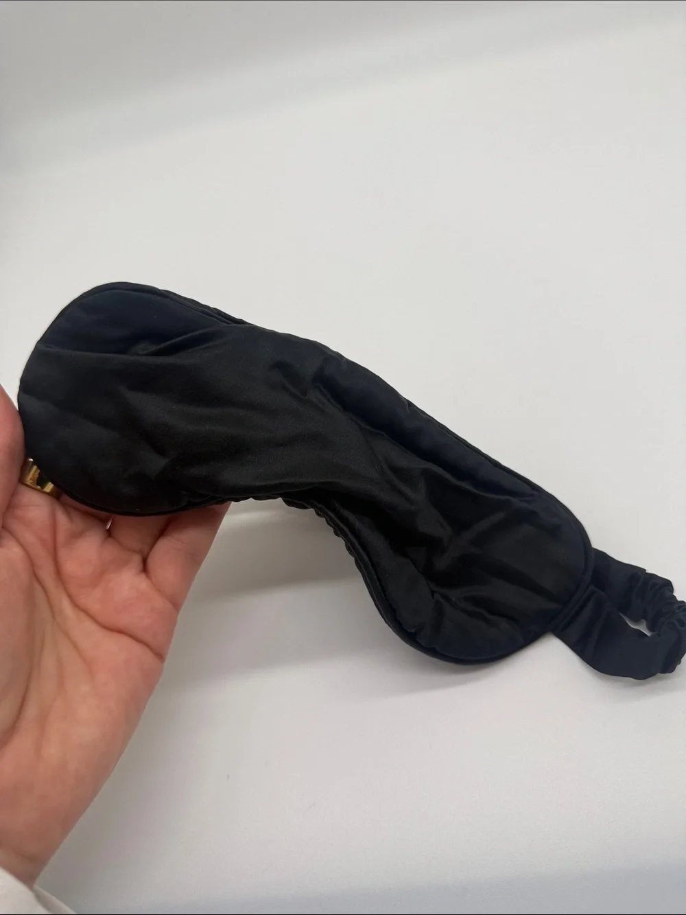 Slip Pure Silk Soft Satin Sleep Mask with Elastic Band Black